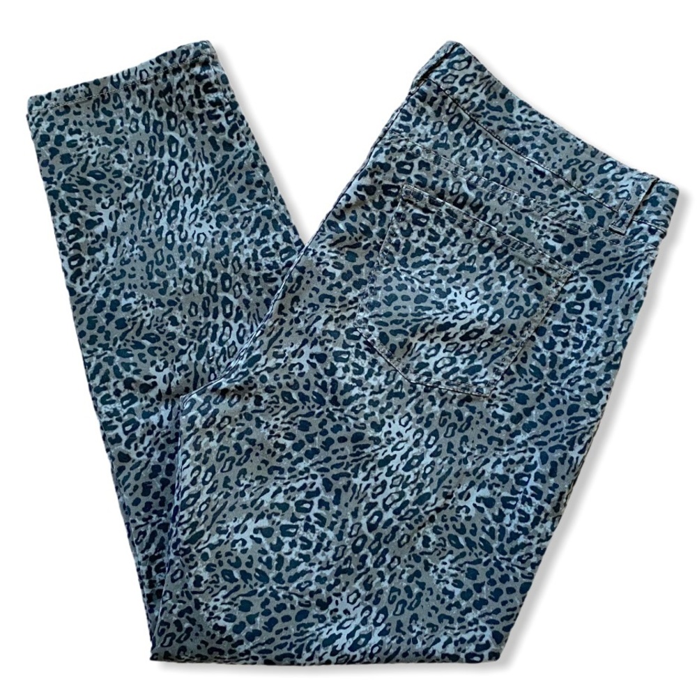 Talbots 16P gray leopard print jeans